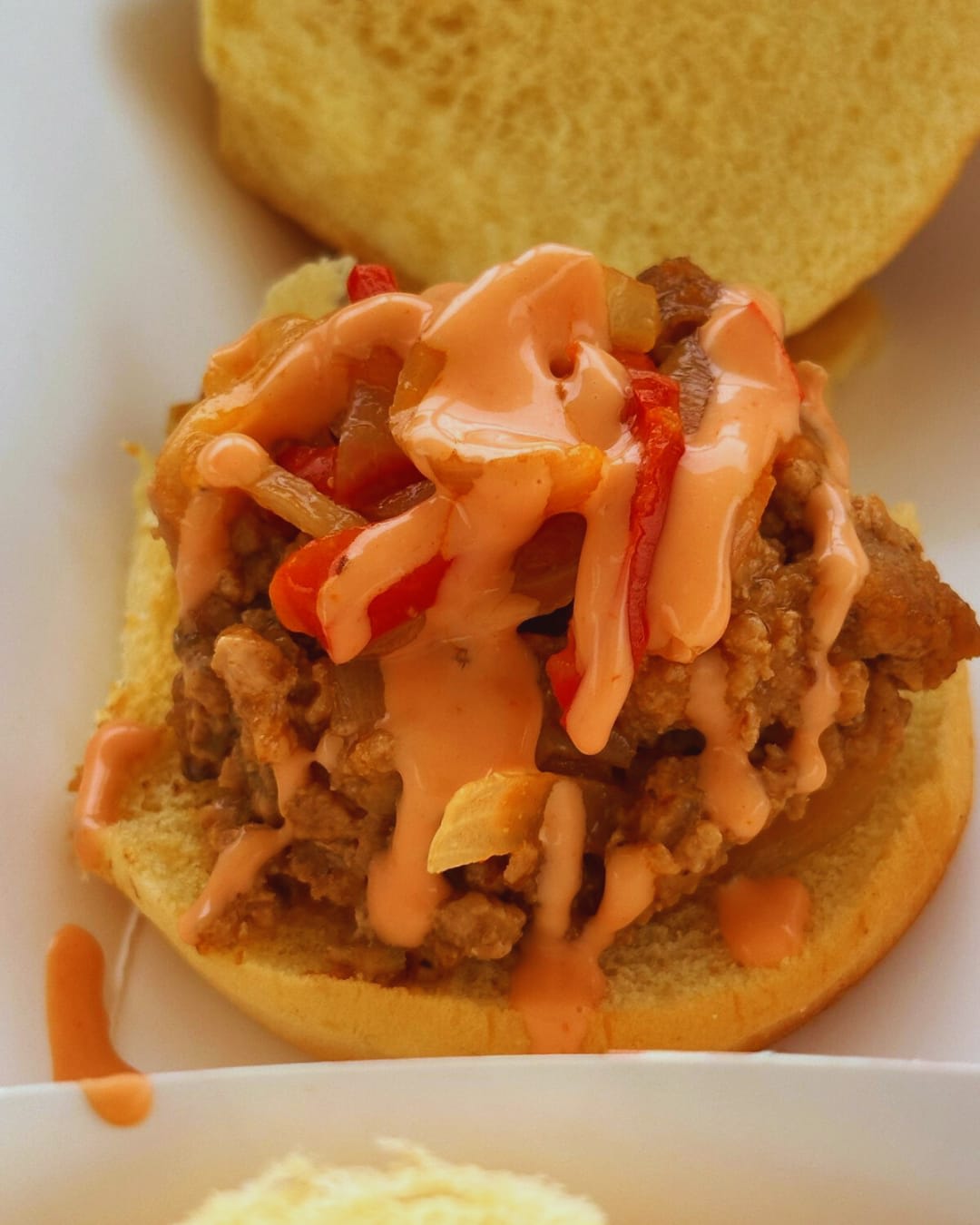 Chop cheese sliders from Ms. Spudz